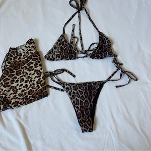 437 sanders leopard bikini